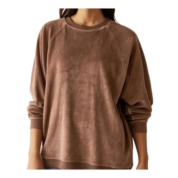 aerie Tops - Aerie Brown Velour Pullover Sweatshirt, Small
